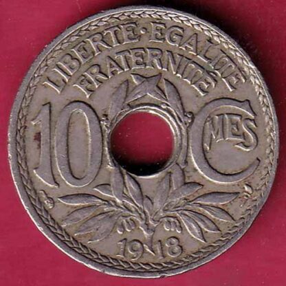 France 10 Centimes 1918 – FC1592 - Image 2