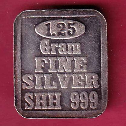 silver bar: Weight – 1.24 gm: "SHH" 1.25 gms fine silver 999  – FC1657