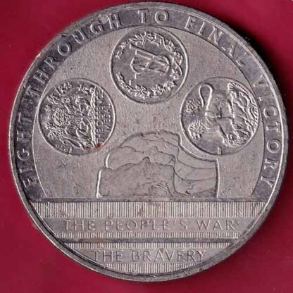 ELIZABETH II DEI-GRA REGINA. GIBRALTAR 2021 one crown FIGHT THROUGH TO FINAL VICTORY – FC1661