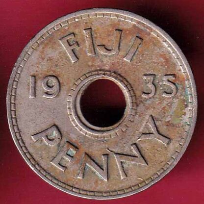 Fiji 1 Penny - George V 1935 – FC1341 - Image 2