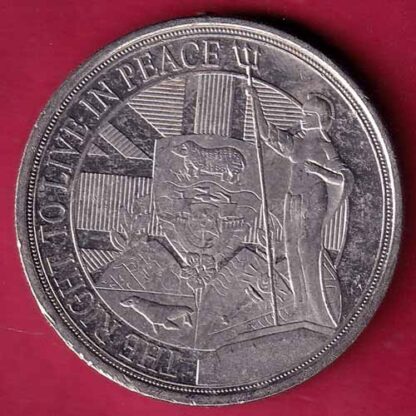 the right ti live in peace elizabeth ii d.g. regina gibraltar 2022 half crown – FC1648 - Image 2