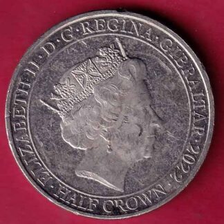 the right ti live in peace elizabeth ii d.g. regina gibraltar 2022 half crown – FC1648