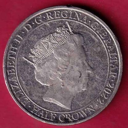the right ti live in peace elizabeth ii d.g. regina gibraltar 2022 half crown – FC1648