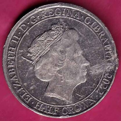 he right ti live in peace elizabeth ii d.g. regina gibraltar 2022 half crown - F4881 - Image 2
