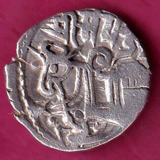 Hindushahia, kabul n gandhara silver drachma horseman n bill type coin- F4889