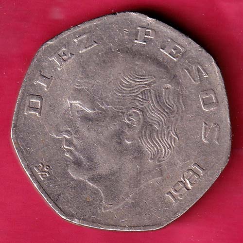 ESTADOS UNIDOS MEXICANOS 1981 DIEZ PESOS :-F4598 - Image 2