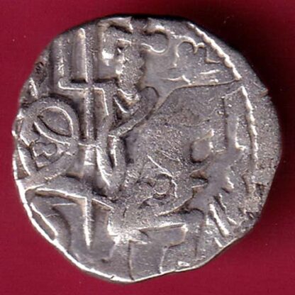 Hindushahia, kabul n gandhara silver drachma horseman n bull type coin :-F4602