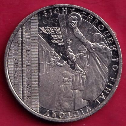 ELIZABETH II DEI-GRA REGINA. GIBRALTAR 2021 half crown fight through to final victory   :-F4636 - Image 2