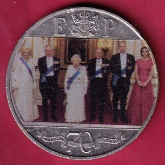 ELIZABETH II DEI-GRA REGINA. GIBRALTAR 2021 UNC one crown 70 Years Strength and Stay  :-F4639