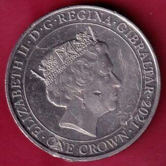 1926 ELIZABETH II DEI-GRA REGINA. GIBRALTAR 2021 one crown:-F4669