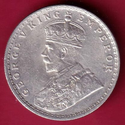 British India 1915 George v One Rupee silver coin :-F4671