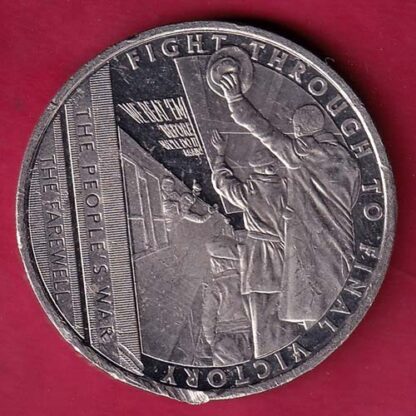 ELIZABETH II DEI-GRA REGINA. GIBRALTAR 2021 ONE CROWN FIGHT THROUGH TO FINAL VICTORY – F4768 - Image 2