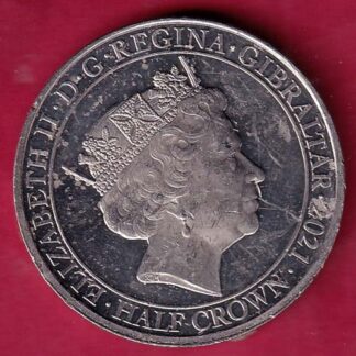 ELIZABETH II DEI-GRA REGINA. GIBRALTAR 2021 ONE CROWN FIGHT THROUGH TO FINAL VICTORY – F4768