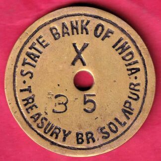 BANK TOKEN : STATE BANK OF INDIA SOLAPUR TREASURY NO.35 – F4784