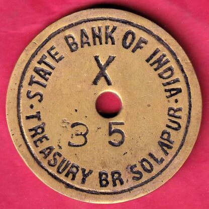 BANK TOKEN : STATE BANK OF INDIA SOLAPUR TREASURY NO.35 – F4784