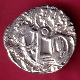 Hindushahia, kabul n gandhara silver drachma horseman n bill type coin  - F4806