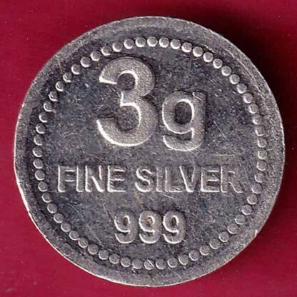 SILVER TOKEN: Weight – 2.99 gm– FC1696