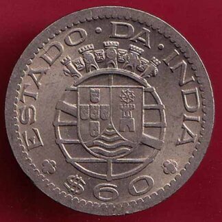 PORTUGUESE INDIA GOA 1 ESCUDO 1958 RARE COIN– FC1764