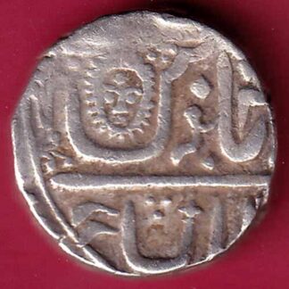 INDORE STATE SUN FACE INO SHAH ALAM II MALHAR RAO ONE RUPEE SILVER COIN– FC1874