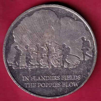 ELIZABETH II DEI-GRA REGINA. GIBRALTAR 2021 ONE CROWN FLANDERS FIELDS THE POPPIES BLOW – FC1893 - Image 2