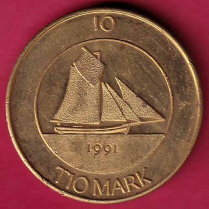 Finland 10 Markkaa Aland 1991 tio deler tio mark – FC1970 - Image 2