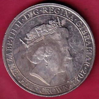 he right ti live in peace elizabeth ii d.g. regina gibraltar 2022 half crown- FC2029