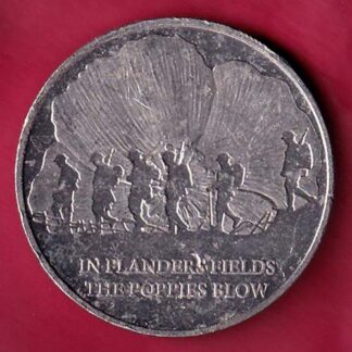 ELIZABETH II DEI-GRA REGINA. GIBRALTAR 2021 ONE CROWN IN FLANDERS FIELDS THE POPPIES BLOW - FC2030