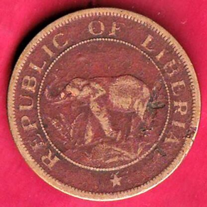 WORLD COIN REPUBLIC OF LIBERIA 1937 TWO CENTS - F5000