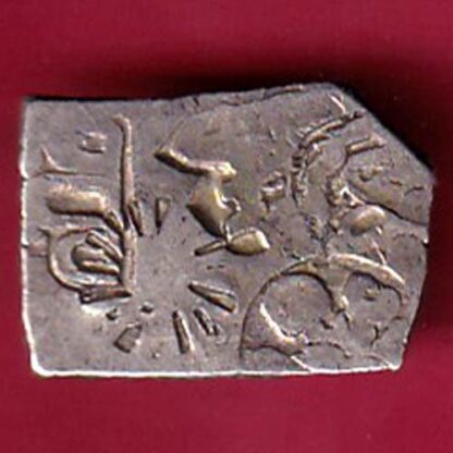 ANCIENT INDIA MAURYAN PERIOD ANIMAL STANDING MAGADH DYNASTY SILVER PUNCHMARK- F5005