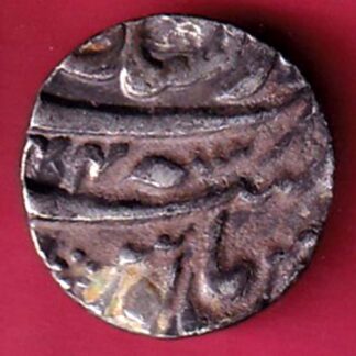 MUGHALS AURANGZEB LAHORE MINT RY 44 ONE RUPEE SILVER COIN – F5045
