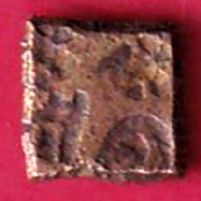 ancient cetral india copper punchmark ujjainy symbols on coin  – F5082