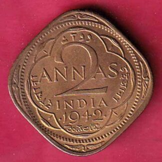 British india 1942 two annas george vi coin– F5193