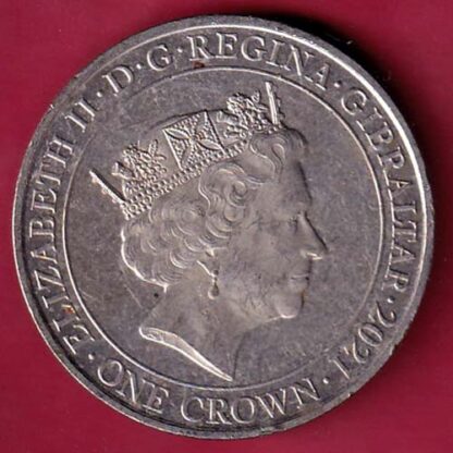 ELIZABETH II DEI-GRA REGINA. GIBRALTAR 2021 FIGHT THROUGH TO FINAL VICTORY ONE CROWN– FC2087 - Image 2