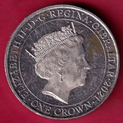 ELIZABETH II DEI-GRA REGINA. GIBRALTAR 2021 FIGHT THROUGH TO FINAL VICTORY ONE CROWN – FC2200 - Image 2