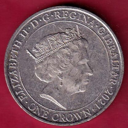 ELIZABETH II DEI-GRA REGINA. GIBRALTAR 2021 FIGHT THROUGH TO FINAL VICTORY ONE CROWN– FC2202 - Image 2