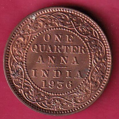 British India 1936 George V One Quarter Anna- FC2294