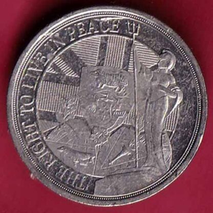 the right ti live in peace elizabeth ii d.g. regina gibraltar 2022 half crown- f4992