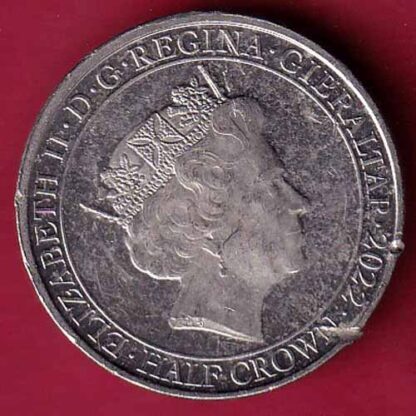 the right ti live in peace elizabeth ii d.g. regina gibraltar 2022 half crown- f4992 - Image 2