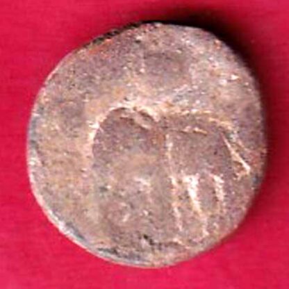 ANCIENT INDIA SATAVAHANA IKSHVAKU DYNASTY LEAD UNIT ELEPHANT STANDING COIN- f5117