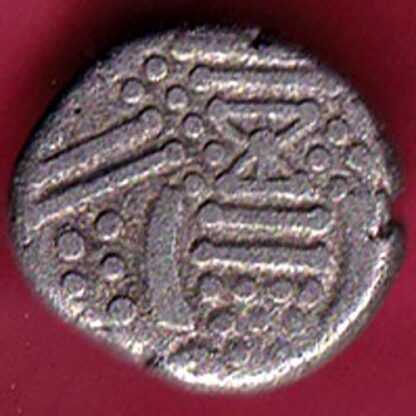 ANCIENT INDIA GADHAYA DYNASTY KING PORTRAIT COIN – FC2049 - Image 2