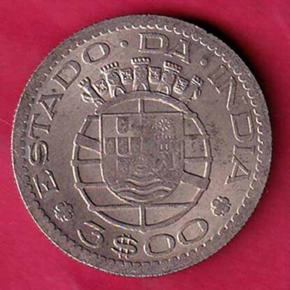 PORTUGUESE INDIA GOA 3 ESCUDO 1959 COIN :- F5371