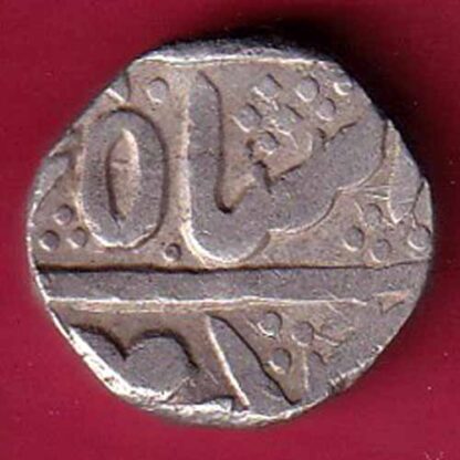 INDORE STATE SUN FACE INO SHAH ALAM II MALHAR RAO ONE RUPEE SILVER COIN –F5495 - Image 2