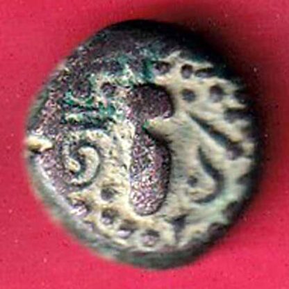 ANCIENT INDIA GADHAYA DYNASTY KING PORTRAIT COIN – F5647
