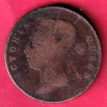WORLD COIN MAURITIUS FIVE CENTS 1883 VICTORIA QUEEN – F5722