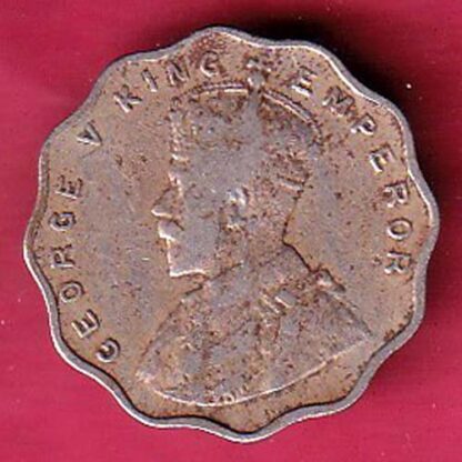 BRITISH INDIA 1935 GEORGE V ONE anna –F5734