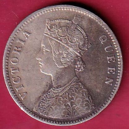 BRITISH INDIA 1862  VICTORIA QUEEN ONE RUPEE BEAUTIFUL SILVER COIN:-F5748 - Image 2