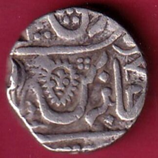 INDORE STATE 1282  SUN FACE INO SHAH ALAM II MALHAR RAO ONE RUPEE SILVER COIN:-F5754