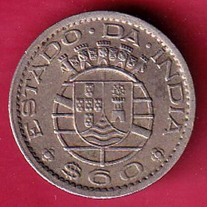Portuguese India 60 Centavos 1959:- F5878 - Image 2