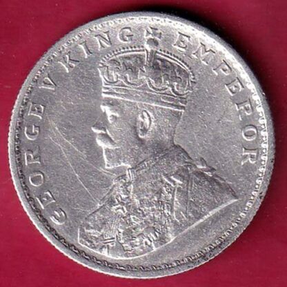 British India 1915  George v One Rupee silver coin –F6004 - Image 2