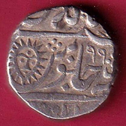 INDORE STATE SUN FACE INO SHAH ALAM II MALHAR RAO ONE RUPEE SILVER COIN– FC2860